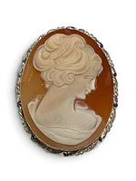 Spilla Mandile 1922 Donna Cammei  in Argento Conchiglia 2MSPCM35.3.26